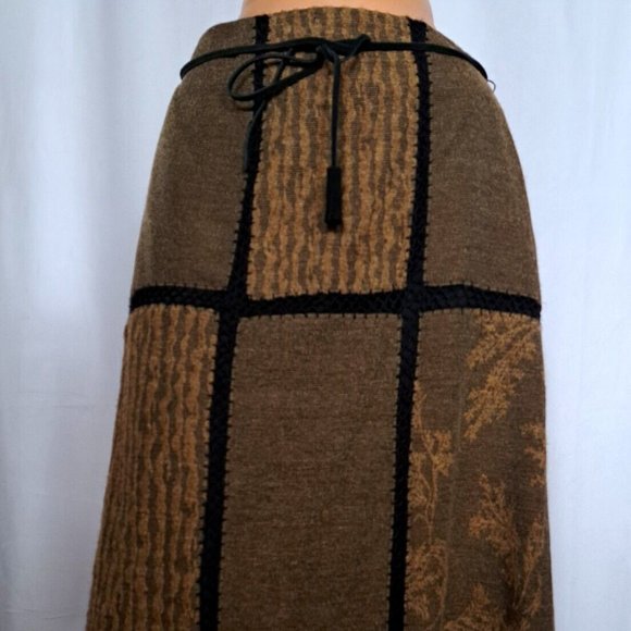 SIMON CHANG womens SKIRT Sz 10 or~ 29 waist PACTHWORK COTTAGE GRANDMA BOHO CHIC - Picture 2 of 9